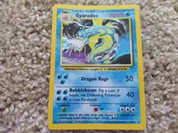 Gyarados Holo Holographic Pokemon Card TCG Base Unlimited Rare 6/102 Sleeve NM - Image 1