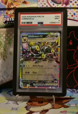 Pokemon TCG Umbreon EX Prismatic Evolutions Card 060/131 PSA 9 Mint - Image 1