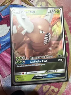 Pinsir GX - 6/68 - Pokemon Hidden Fates Sun & Moon Ultra Rare Card LP - Image 1