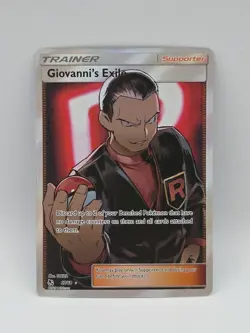 Pokemon Giovanni's Exile Full Art Holo Ultra Rare Card 67/68 Hidden Fates - Image 1