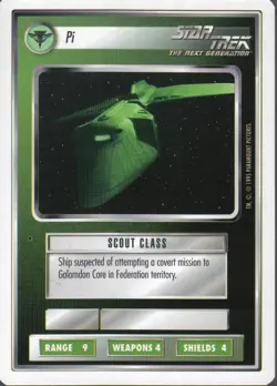 STAR TREK CCG WHITE BORDER PREMIERE 1995 BETA RARE CARD Pi - Image 1