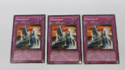 3x DISAPPEAR TRAP CARD SYE-049 UNLIMITED COMMON YUGIOH 2x LP / 1x MP - Image 1