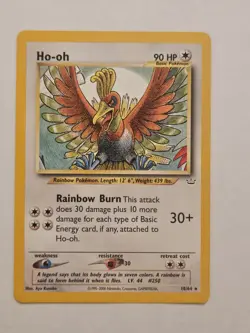 Pokemon TCG Ho-Oh Neo Revelation Card 18/64 Unlimited Rare NM Condition - Image 1