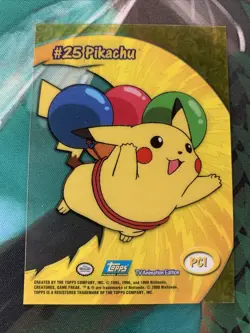2000 Topps Pokemon Pikachu PC1 #25 TV Animation Clear Card - Image 2