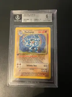 Machamp 1st Edition 8/102 Base Set BGS 6 EX-Mint Graded Pokemon Card - Image 1