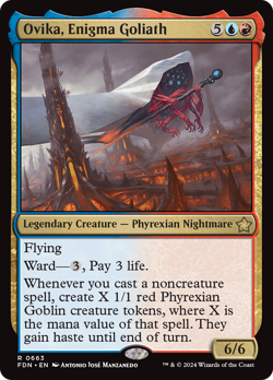 Ovika, Enigma Goliath [Foundations] Magic MTG - Image 1