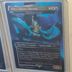 Free Shipping FOIL Miku Queen Electric Brago King Eternal MTG SecretLair Hatsune - Image 2