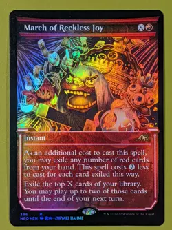 FOIL SHOWCASE March of Reckless Joy x1 Kamigawa: Neon Dynasty 1x MTG - Image 1