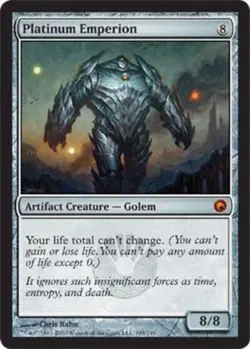 Slightly Played, English - 1 x MTG Platinum Emperion - Foil Scars of Mirrodin - Image 1