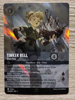 Lorcana Tinker Bell - Giant Fairy - 216/204 - Enchanted - Holofoil, Near Mint - Image 1