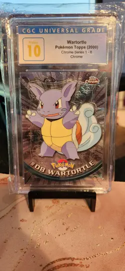 2000 Topps Chrome Pokemon Wartortle # 8 - CGC Pristine 10 (Only 4 In existence) - Image 1