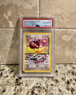 1999 Pokemon Jungle 1st Edition Eevee Erica Schroeder Auto PSA AUTH - Image 1