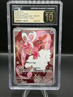 CGC Black Label 10 Pokemon Enamorus 180/167 Sv06: Twilight Masquerade Holo - Image 1