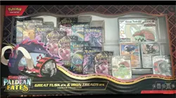 Sealed Pokemon Paldean Fates Great Tusk Iron Threads Ex Premium Collection Box - Image 1