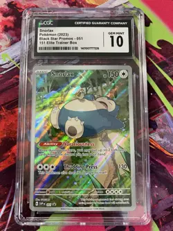 2023 Pokemon Scarlet and Violet Black Star Promo 151 Snorlax CGC 10 - Image 1