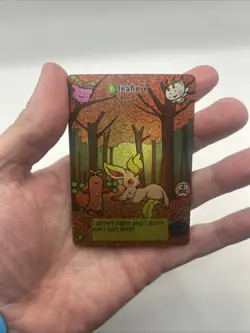 Pokiebubies 1st Edition Fan Art Chef Ken Lee Leafie V #121 Leafeon Holo Pokemon - Image 3