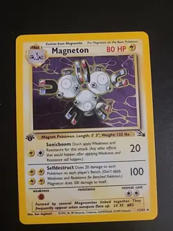 Magneton - 11/62 - 1st Edition Holo Rare Fossil - Pokemon Vintage WOTC LP+ - Image 1