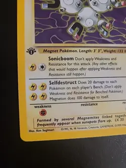 Magneton - 11/62 - 1st Edition Holo Rare Fossil - Pokemon Vintage WOTC LP+ - Image 5
