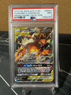 Pokemon TCG Reach Iram & Charizard GX Tag Team Sm201 Black Star Promo PSA 9 - Image 1