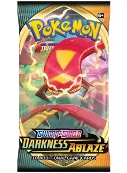 Pokemon TCG Sword & Shield Darkness Ablaze Single Booster Pack BRAND NEW SEALED - Image 1