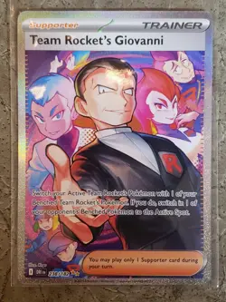Team Rocket's Giovanni 238/182 Sv10: Destined Rivals SIR Holo Pokemon TCG NM - Image 1