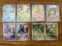 Pokemon TCG Phantasmal Flames Illustration Rare Lot (8) Wooper, Dewgong, Nymble - Image 1