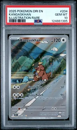 2025 POKEMON DRI EN-DESTINED RIVALS ILLUSTRATION RARE #204 KANGASKHAN PSA 10 - Image 1