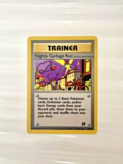 Pokemon Team Rocket TRAINER NIGHTLY GARBAGE RUN 77/82 Uncommon Unlimited Ed - Image 1