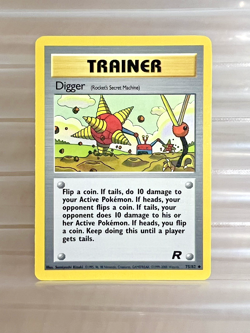Pokemon Team Rocket TRAINER DIGGER 75/82 Uncommon Unlimited Ed - Image 1