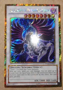 YUGIOH Blackfeather Darkrage Dragon PGLD-EN017 Gold Secret Rare - Image 1