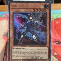 Yugioh! K9-17 Izuna JUSH-EN031 Ultra Rare 1st Edition Near Mint - Image 1