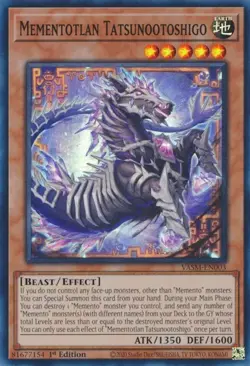 Yugioh! Mementotlan Tatsunootoshigo VASM-EN003 NM Super Rare Valiant Smashers - Image 1