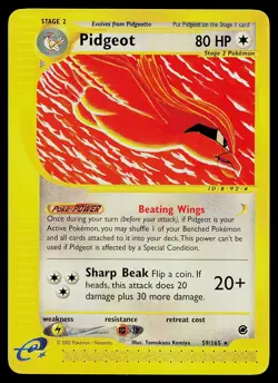 Pokemon Card - Pidgeot Expedition 59/165 Rare Non-Holo - Image 1