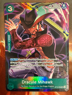 One Piece Promotion Cards #ST12-003 Dracule Mihawk SR (Illustration Box Vol.4) - Image 1
