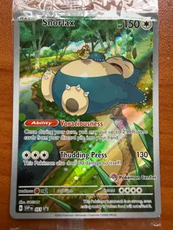 2023 SNORLAX Pokemon Card SVP 051 Pokemon Center Stamped 151 ETB Promo Sealed - Image 1