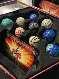 Bakugan Battle Brawlers Spin Master Metal Tins Figures G-Power Boost Cards Lot - Image 3