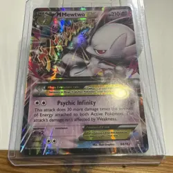Pokemon TCG Mega Mewtwo EX Ultra Rare Holo Card 64/162 XY Breakthrough - Image 1