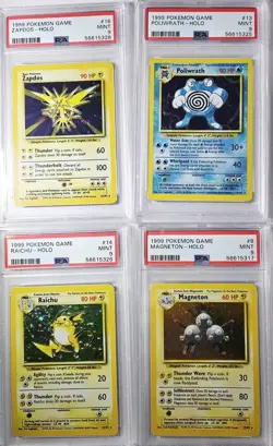 Pokemon Base Set Holo lot - all PSA graded 9 Mint - WOTC Cards - Raichu Zapdos - Image 1