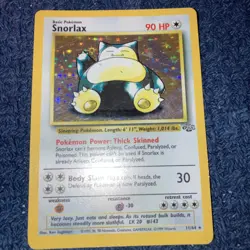 Pokemon TCG Snorlax Holo Rare Card 11/64 Jungle Unlimited LP/NM Condition - Image 1