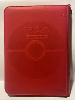 Ultra Pro Pokemon TCG Charizard 9 Pocket Leather Binder Red 360 Card + 3-Ring 74427161613 - Image 3