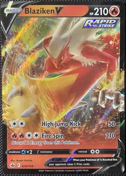 Blaziken V 020/198 Swsh06: Sword & Shield - Chilling Reign Holo - Pokemon Card - Image 1
