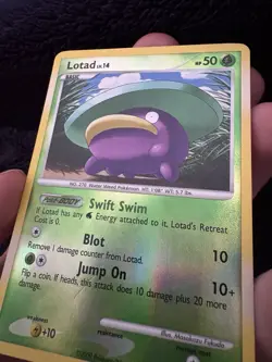 Shiny Lotad SH4 Platinum 2009 Secret Rare Reverse Holo Pokemon Card MP - Image 3