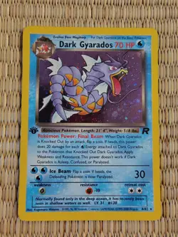 1st Edition Dark Gyarados Holo (8/82) Team Rocket Set Pokemon Card - Image 1