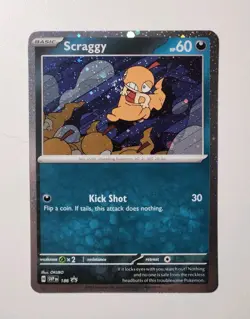 Pokemon TCG Scraggy 186 COSMOS HOLO Pokemon Scarlet & Violet Promo Card - Image 1