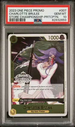 Charlotte Brulee (Store Championship) ST07-007 One Piece Card Game PSA 10 GEM - Image 1