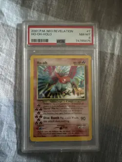 Pokemon TCG Ho-Oh Neo Revelation Holo Card 7/64 Unlimited Rare, Near Mint - Image 1