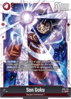 Dragon Ball Super Card Game Son Goku Awakened Pulse FB01-139 Regular Secret Rare - Image 2