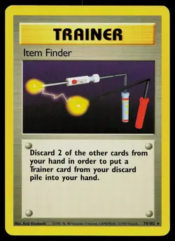 Pokemon Card - Item Finder Base Set 74/102 Rare - Image 1