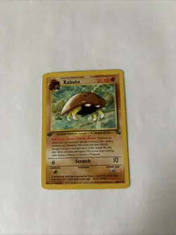 Pokemon TCG Kabuto Fossil 1st Edition Common Card 50/62 - Image 1
