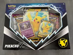 Pokemon TCG: Pikachu V Box - Factory Sealed - Promo, Oversized Card, 4 Boosters - Image 1
